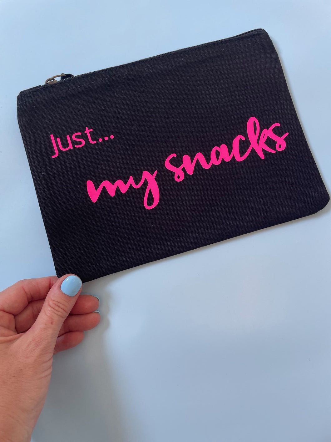 'Just...my snacks' - Personalised organic pouch