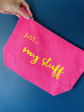 Load image into Gallery viewer, &#39;Just... my stuff&#39; - Personalised XL Pouch