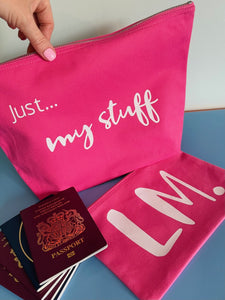 'Just... my stuff' - Personalised XL Pouch