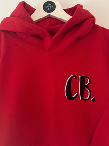 RED Kids Hoodie. Personalised