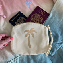 Load image into Gallery viewer, SALE! Travel Wristlet Pouch - Personalised/Palm Tree