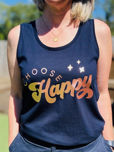 Women's Organic Top - Just... Choose Happy - Various Colours