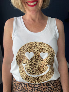 Women's Organic Top - Leopard Smiley