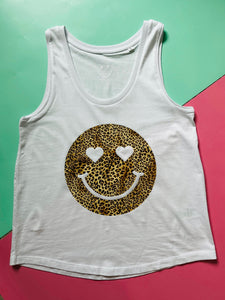 Women's Organic Top - Leopard Smiley