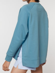 SALE! Women's Organic oversized sweatshirt - Fuschia. Size Small