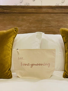 'Just... Married/Honeymooning' - Personalised Accessory Pouch