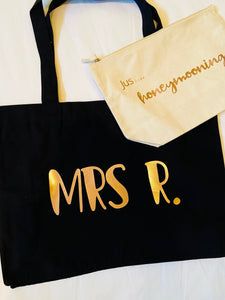 NEW - 'Just... Married - Personalised XL Tote