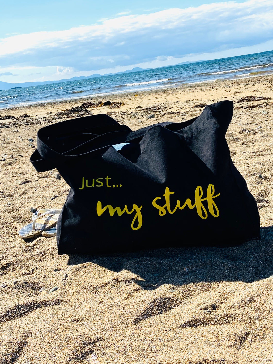 'Just... my stuff' XL Tote - BLACK - with personalisation