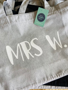 'Just... my stuff' XL Tote - GREY - with personalisation