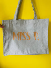 Load image into Gallery viewer, &#39;Just... my stuff&#39; XL Tote - GREY - with personalisation