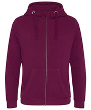 Load image into Gallery viewer, SALE! Zip Up Hoodie - Burgundy - Smiley - Size XS