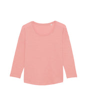 Load image into Gallery viewer, SALE! Organic Women&#39;s 3/4 sleeve T-Shirt - Pink - Size Medium