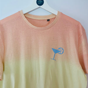 SALE! Unisex - Tie Dye Pastel Mix T-Shirt - Size MEDIUM. Cocktail Glass.