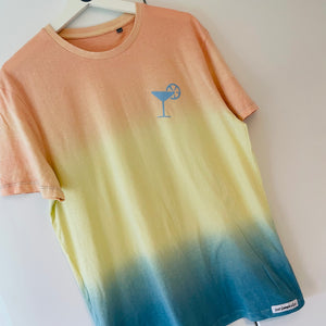 Unisex - Tie Dye Pastel Mix T-Shirt - Size MEDIUM. Cocktail Glass.